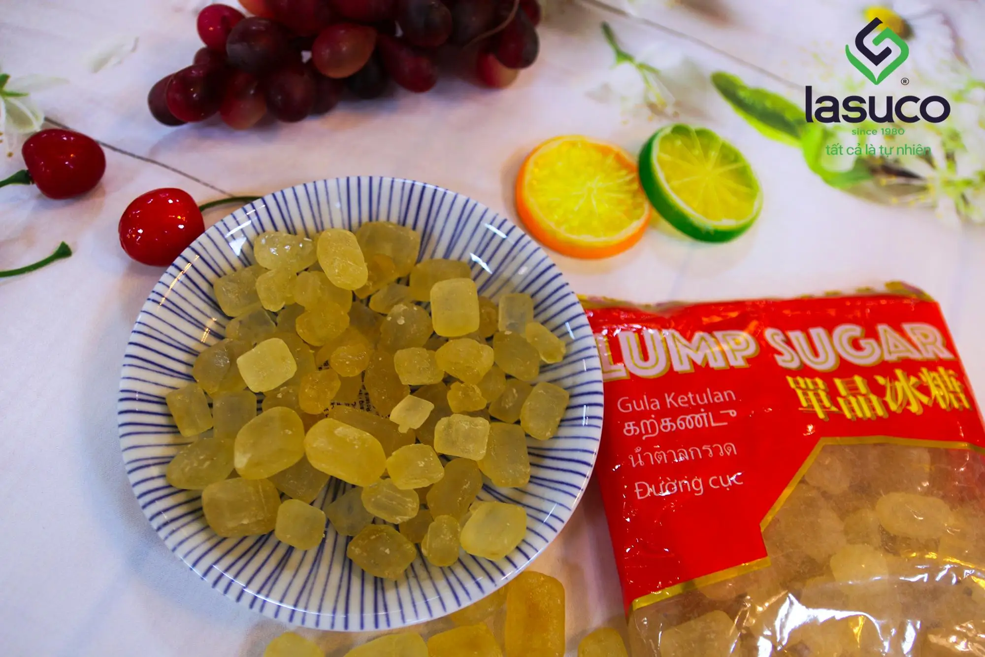 Package Yellow Candy Sugar for Tea Drinks (Lasuco) Manufacturer From Vietnam Natural