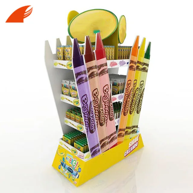 Advertising Rack/Standees Cardboard Display Supermarket Floor Display Stand For Pen