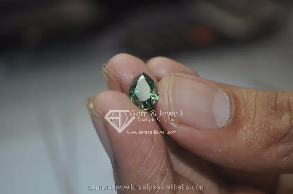 Round Brilliant Cut Green Color MOISSANITE Loose Stone Direct From Manufacturer