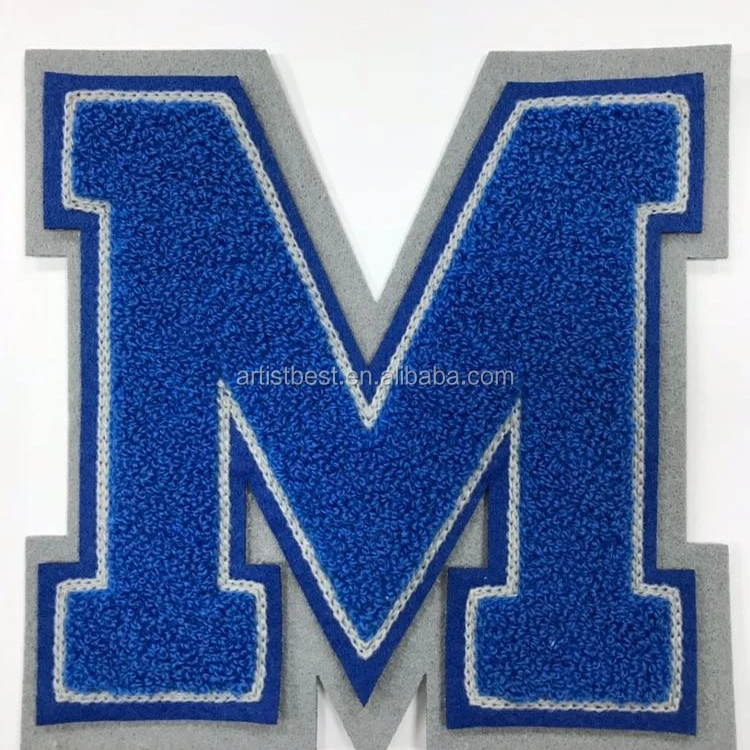 Wholesale Puzzle Iron On Clothing Patch greek chenille letter