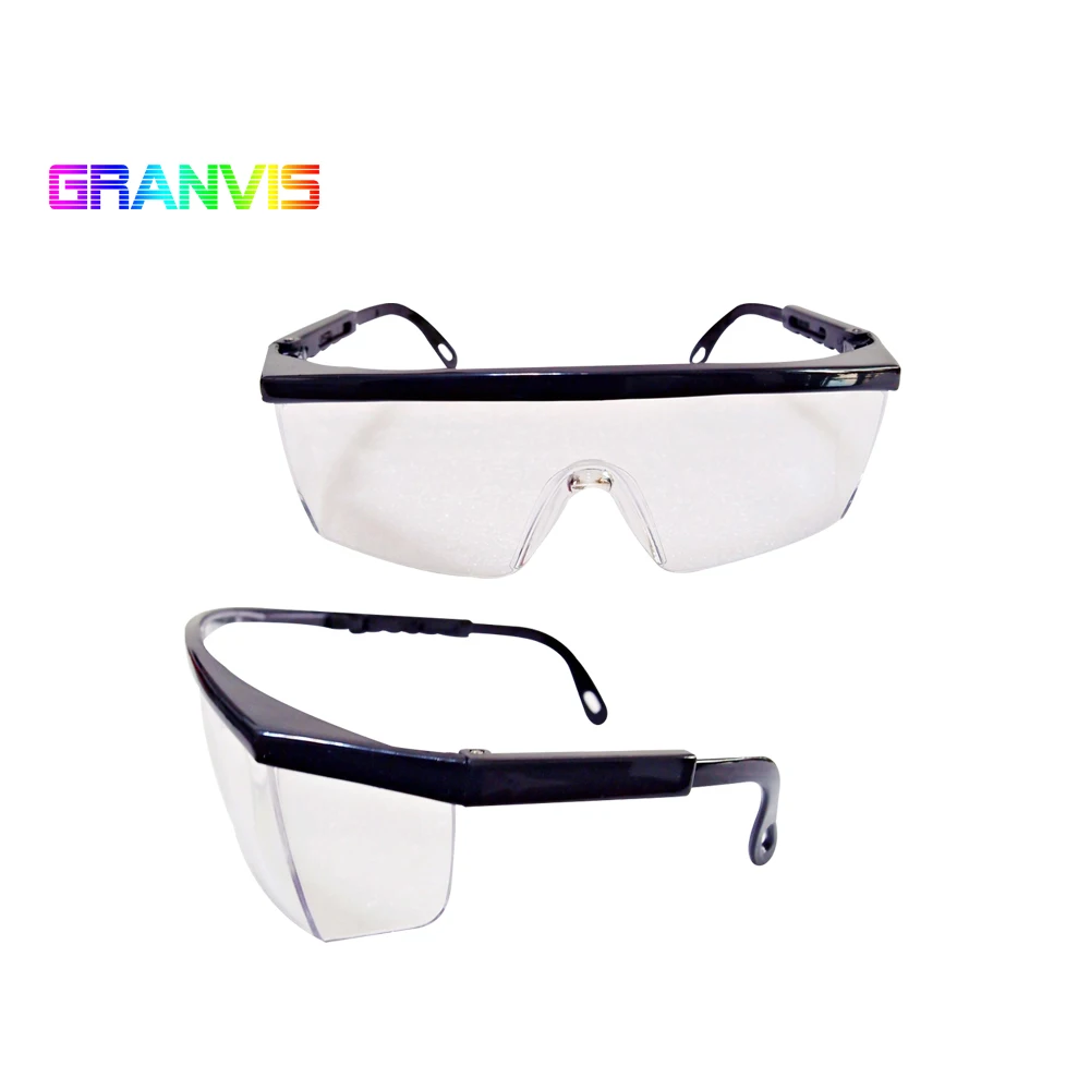 Professional ANSI Z87.1 dental protective eyewear safety glasses with adjustable temples in length