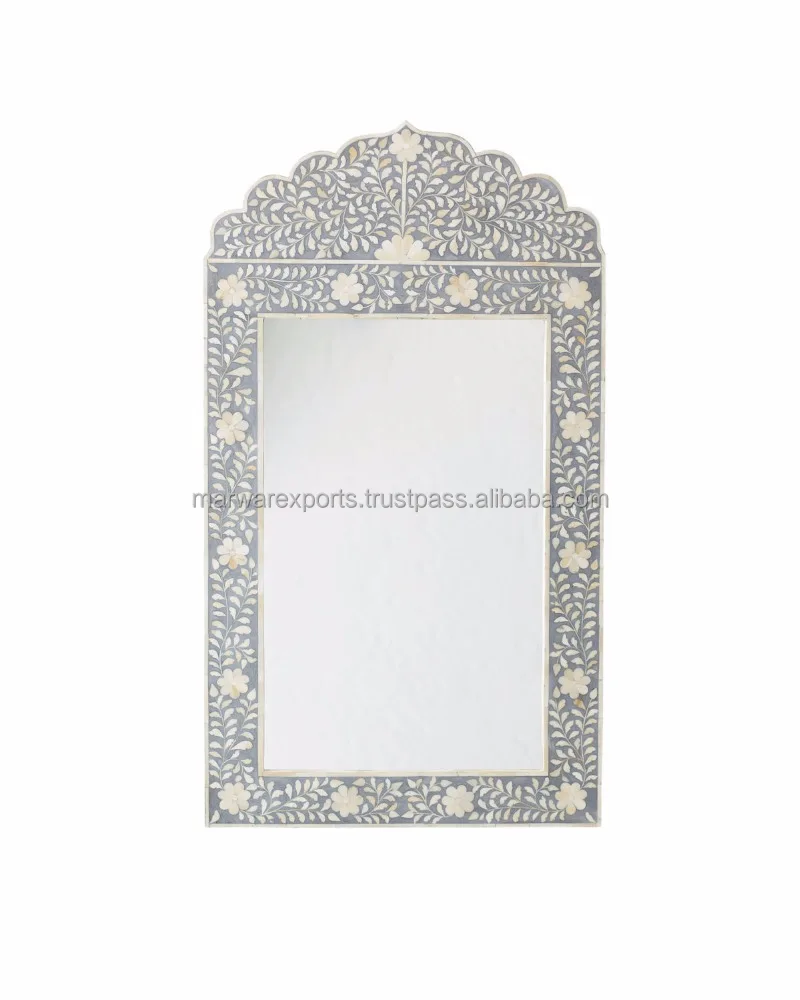 Bone Inlay Mirror Frame