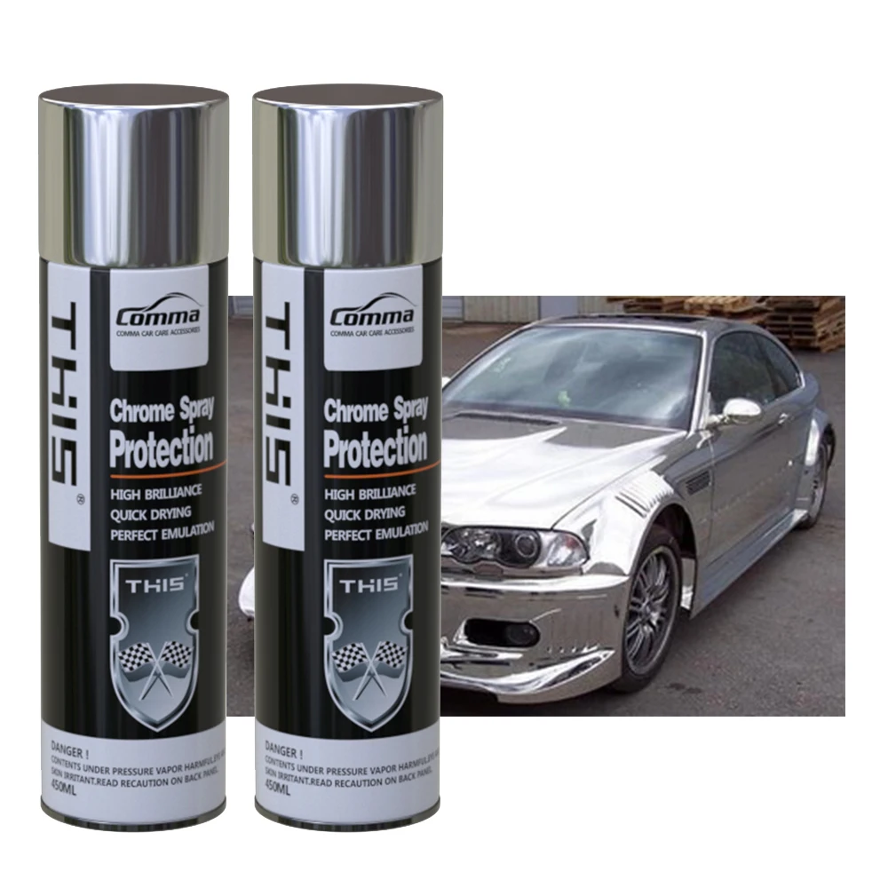 
300Ml high heat chrome aerosol gold effect spray paint care car accessories 