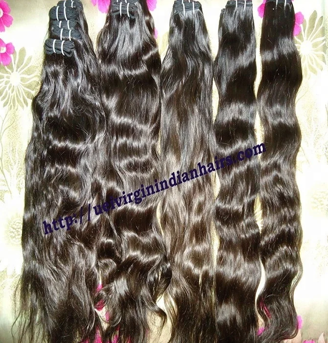 
100% unprocessed Indian virgin hair machine weft, virgin indian hair, buy virgin indian natural wave hair Remy Temple Hair 