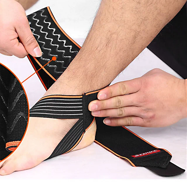Лидер продаж 2019 amazon, эластичный баскетбольный фиксатор голеностопа, компрессионная поддержка для спорта