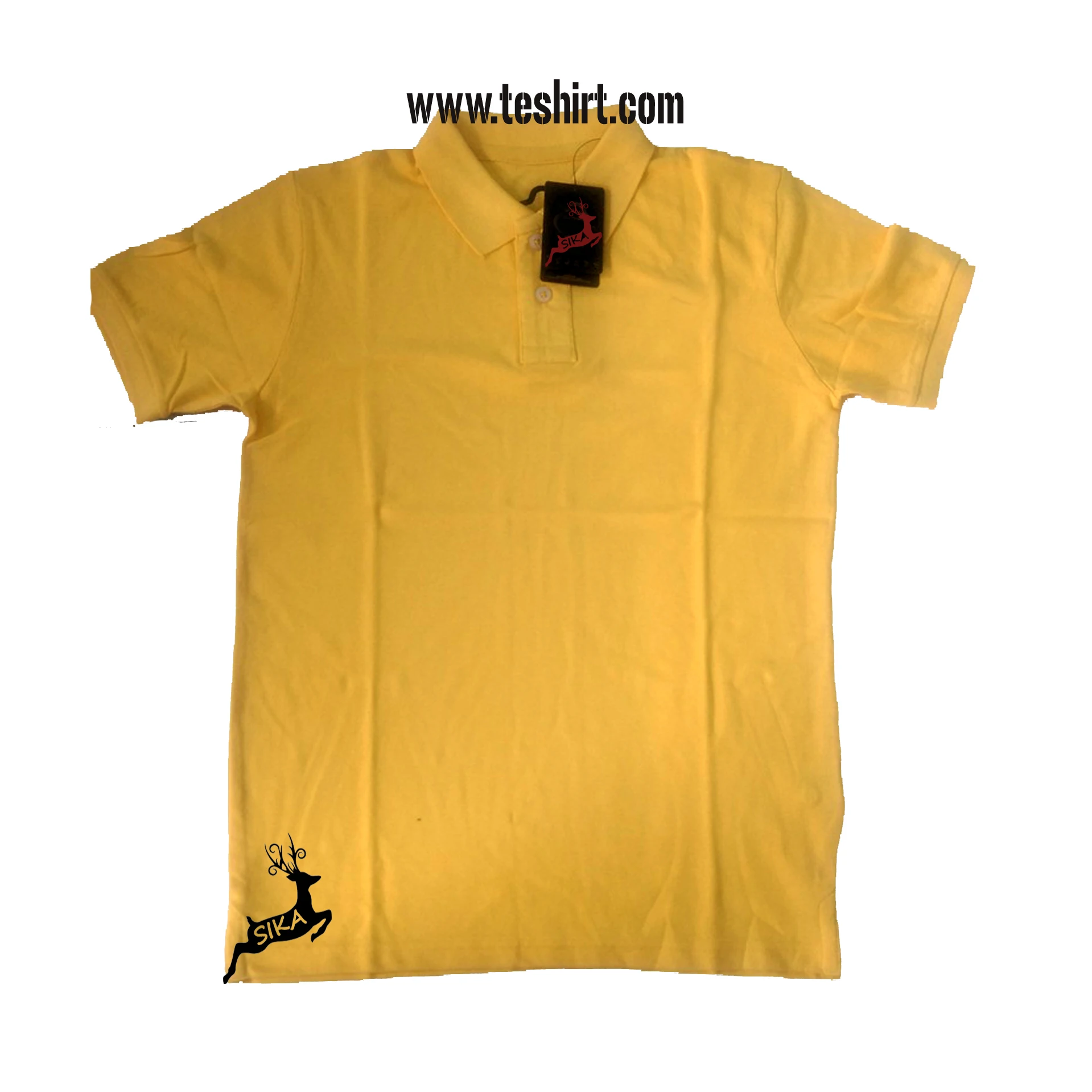 plain yellow polo wholesale 