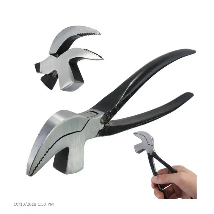 Steel Leathercraft Cobbler Pliers Pincers with Hammer for Shoemaking Leather Craft DIY Working Tool