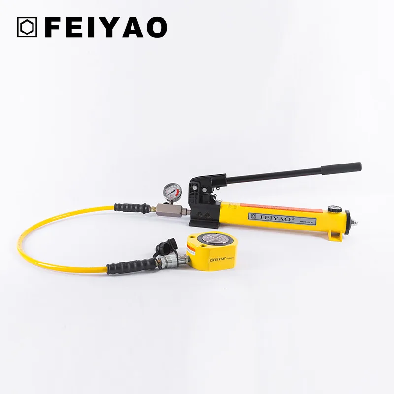 100 ton hydraulic cylinder high tonnage Single acting ultra low height electric hydraulic cylinder