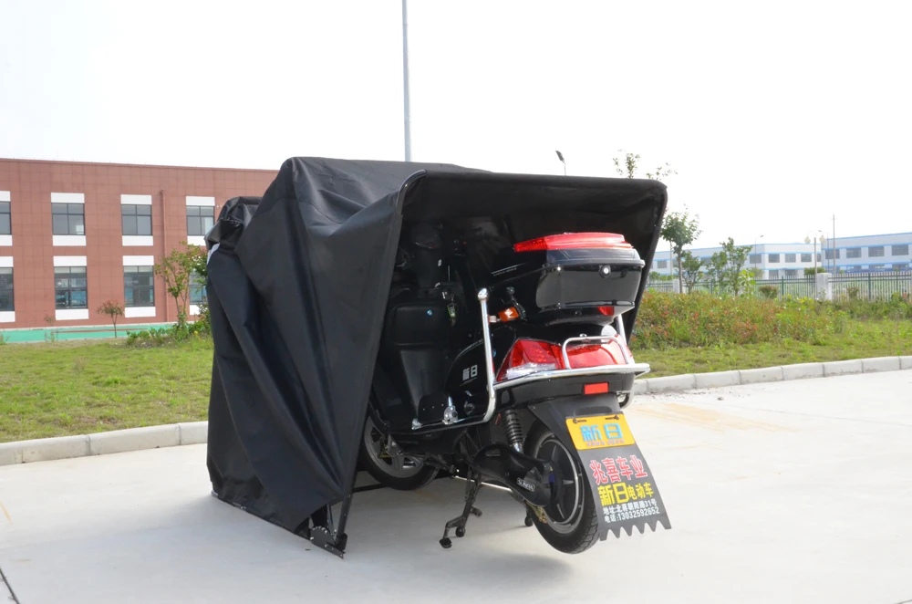 Small Size Heavy Duty Motorcycle Shelter Shed Shelter Cover Storage Garage Tent with Lock & Carry Bag