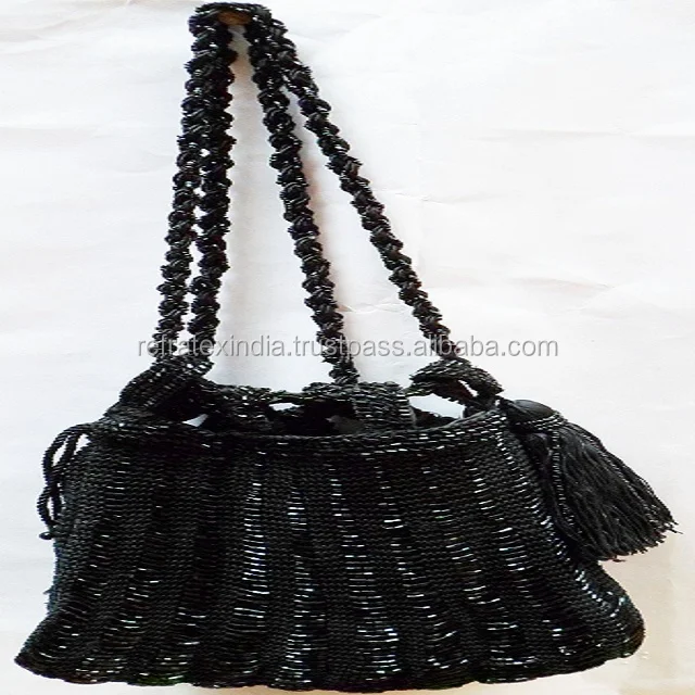 black Beaded Ladies Purse BPC10 Bulk Supplier And Manufacture By Refratex India Made in India for Best Quality And Low Price