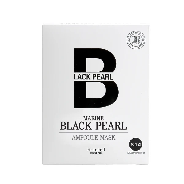 Korean  Skin Care  Natural Moisturizing  Marine Black Pearl and Hyaluronic Acid Ampoule Mask 25ml