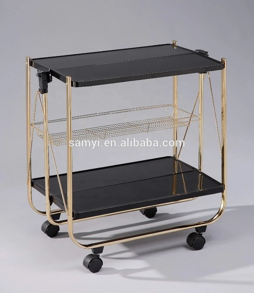 Hot sale folding kitchen trolley cart