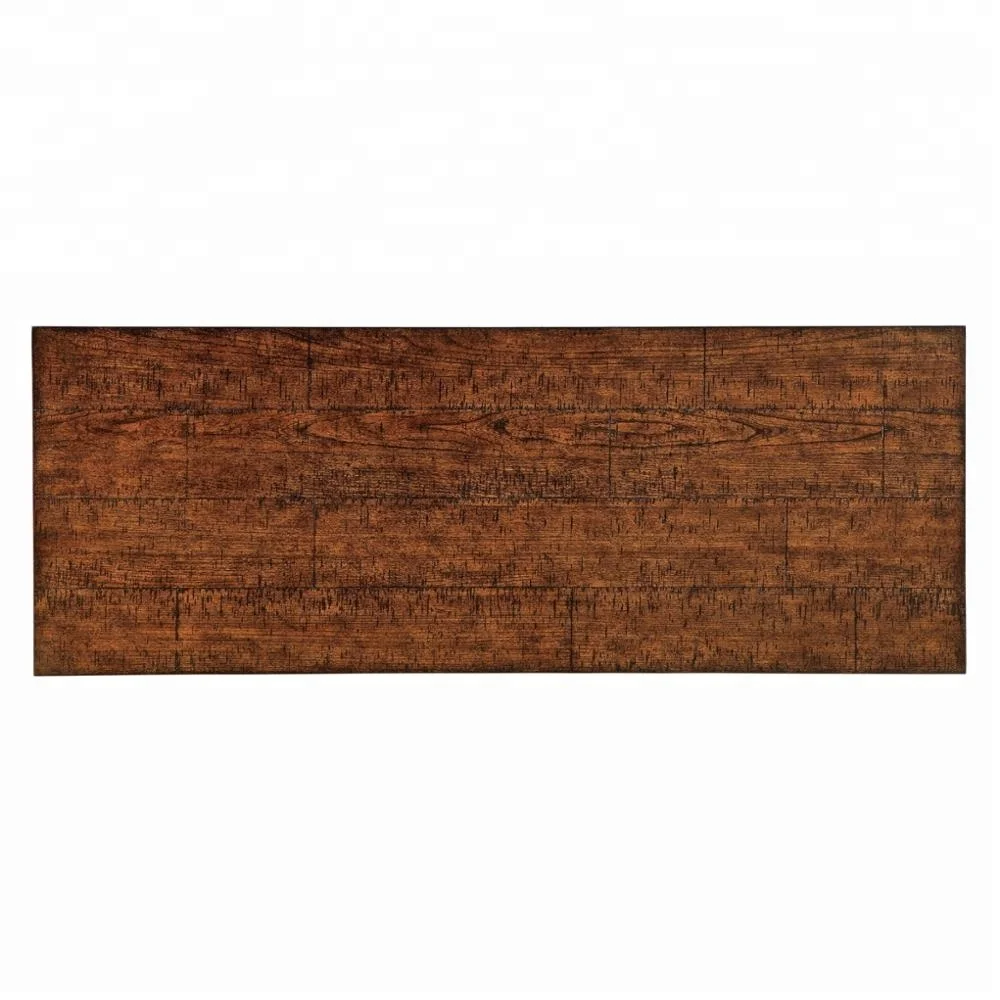 America Carpenter Rustic Weathered mango wood Caster Wheel Coffee Table