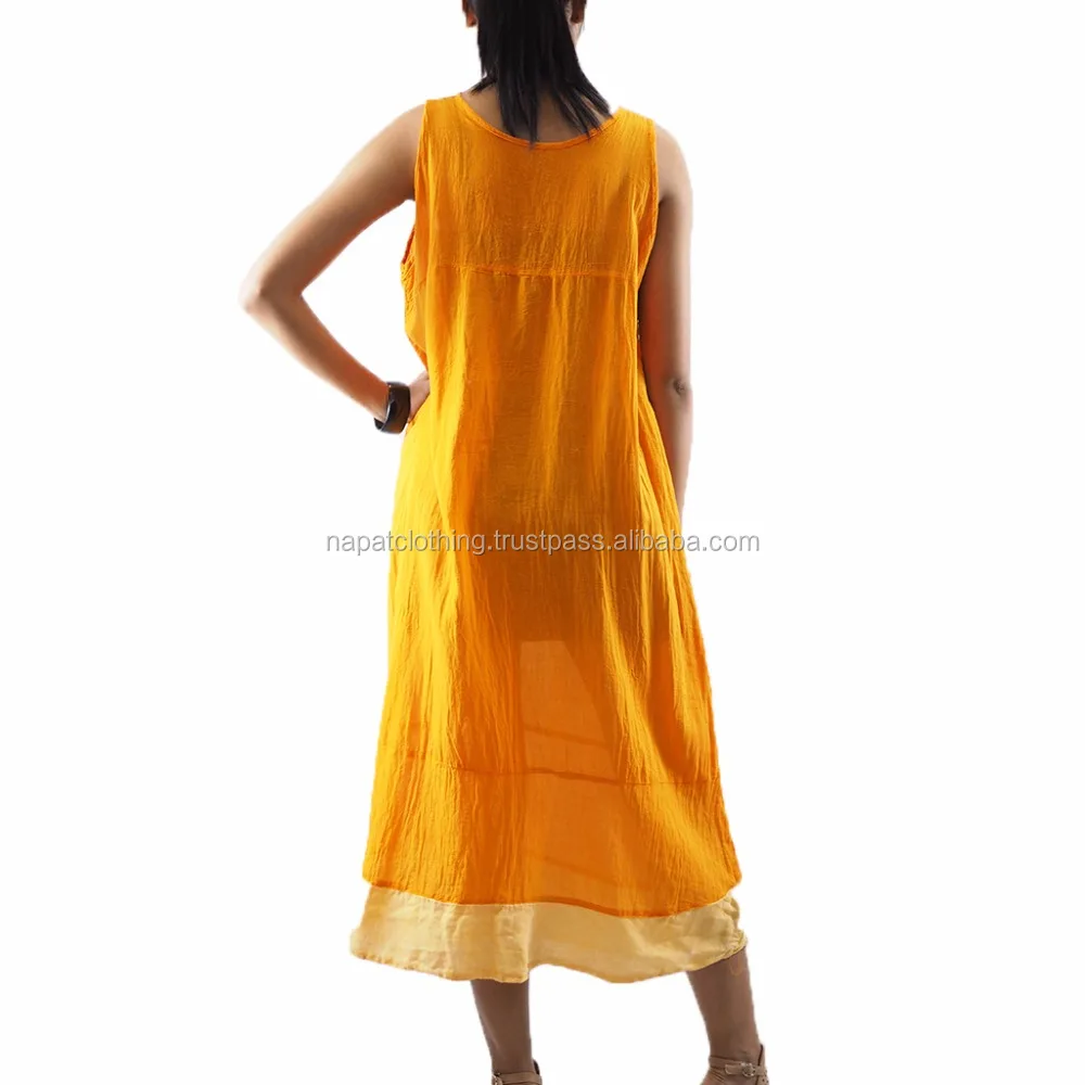 NAPAT Mid-Calf Long Dress Woman Casual Solid Cheap Dress