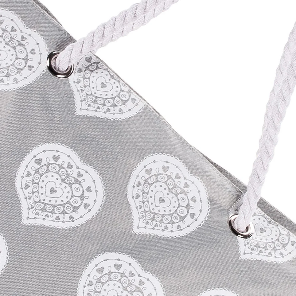 Fashion Beach Tote Bag Shoulder shopping bag with Cotton Rope handle