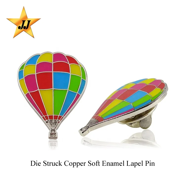 Wholesale Die Struck Custom Balloon Metal Lapel Pin
