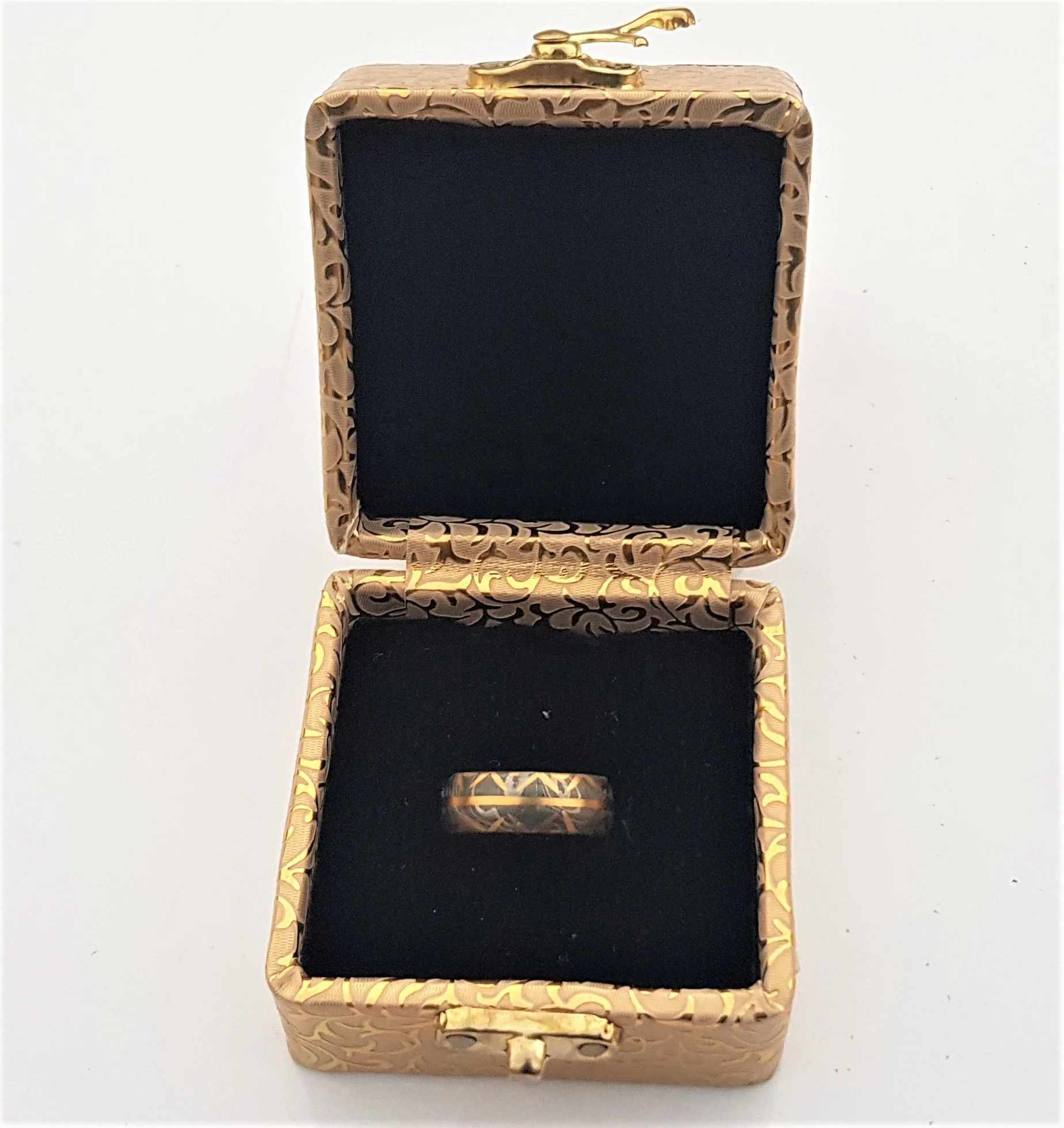 Modern Damascus Steel Ring Wedding Ring