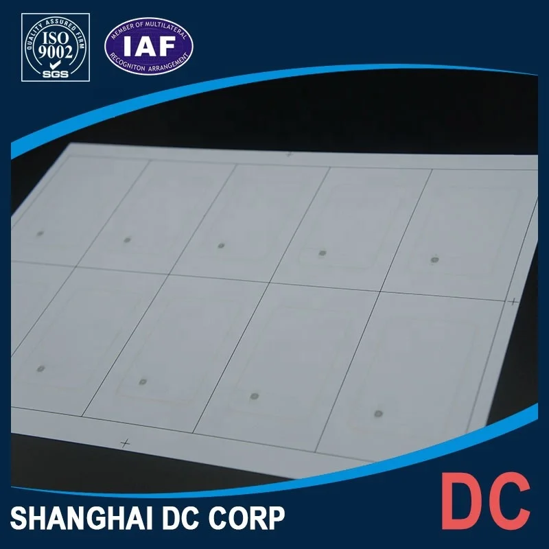 High Quality Hot Sale Manufacturing Chip Card RFID card Inlay/prelam For Smart contactless Card