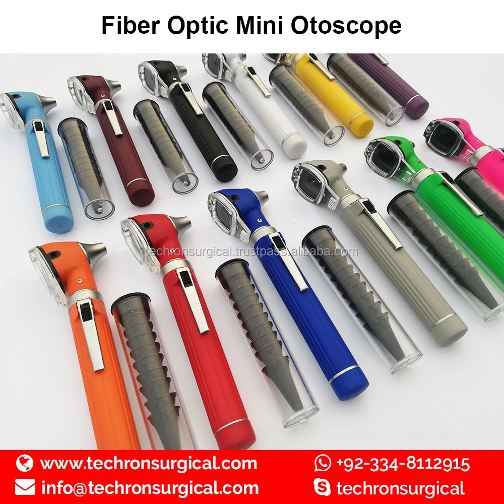 Fiber Optic LED Mini Otoscope White Color