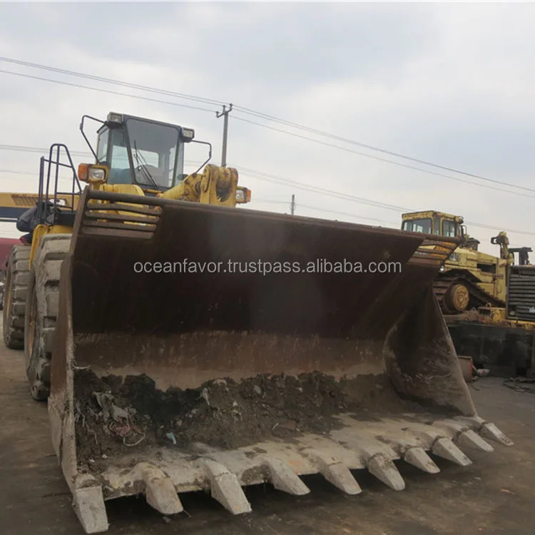 Komatsu used original WA600 front wheel loader on sale in Shanghai low price