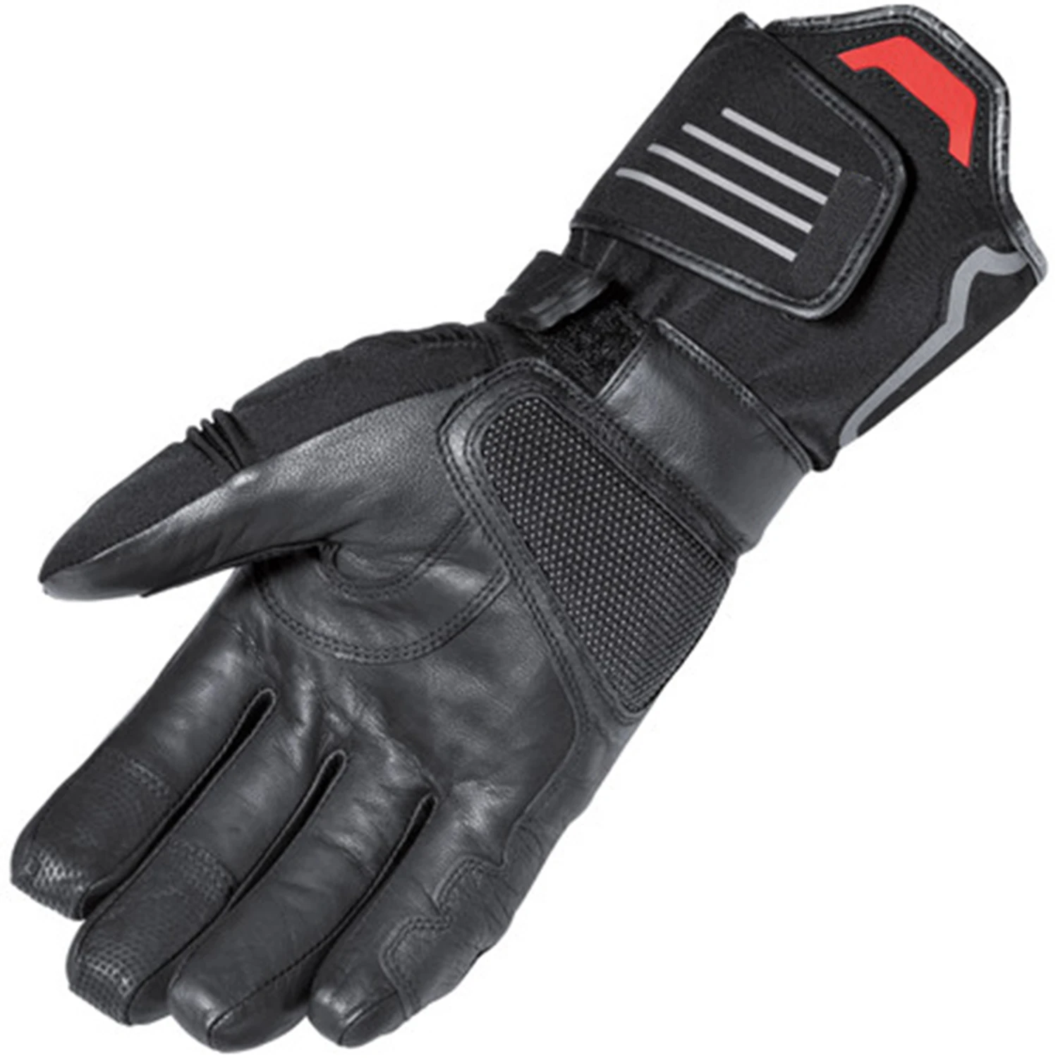 black leather motorcycle gloves