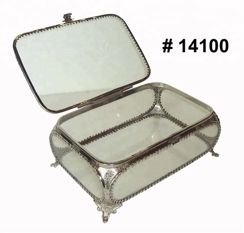 Glass jewelry box