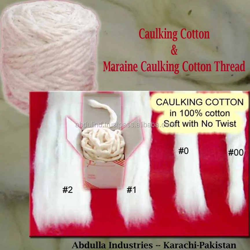 Хлопковая набивка для деревянных лодок и морских лодок, хлопковая нить для уплотнения-Калафат для деревянных лодок