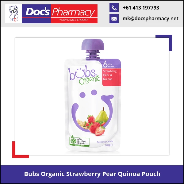 
Bubs Organic Strawberry Pear Quinoa Baby Instant Porridge 