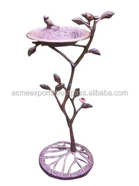 Garden cast iron bird bath fountain