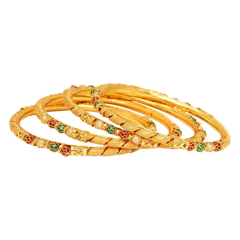 Latest Exclusive DesIgner Light Weight with Colorful Gold Bangles in all sizes Collection For Women And Girls 2022