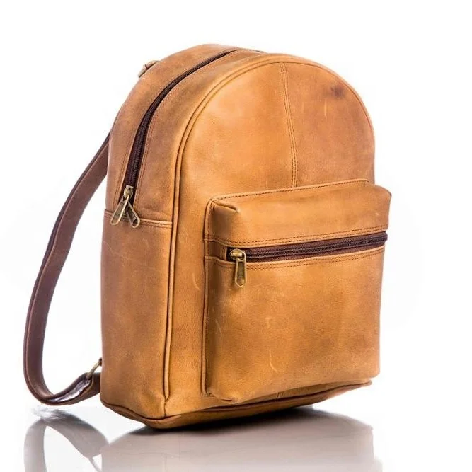 Drop shipping big capacity popular leather backpack fashion travel backpack
