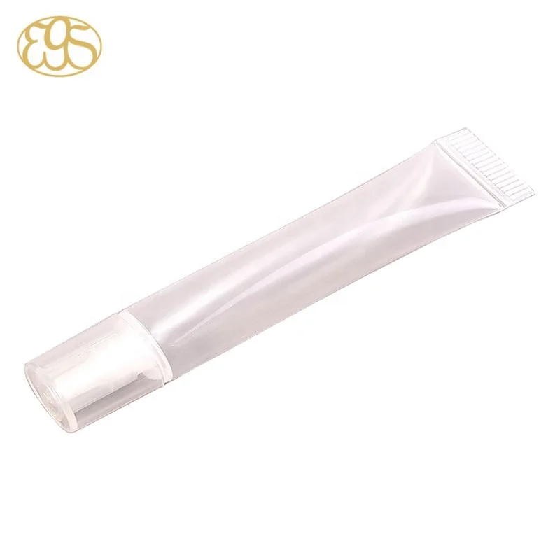 Cosmetic eye cream tube with tip nozzle applicator