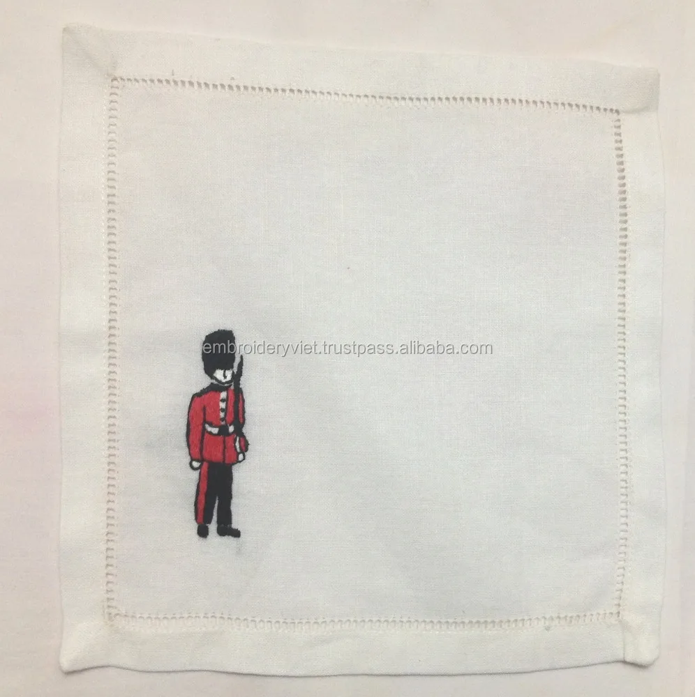 British Royal napkin Natural linen towels Linen Dinner Napkins french knot napkins Cocktail Napkin