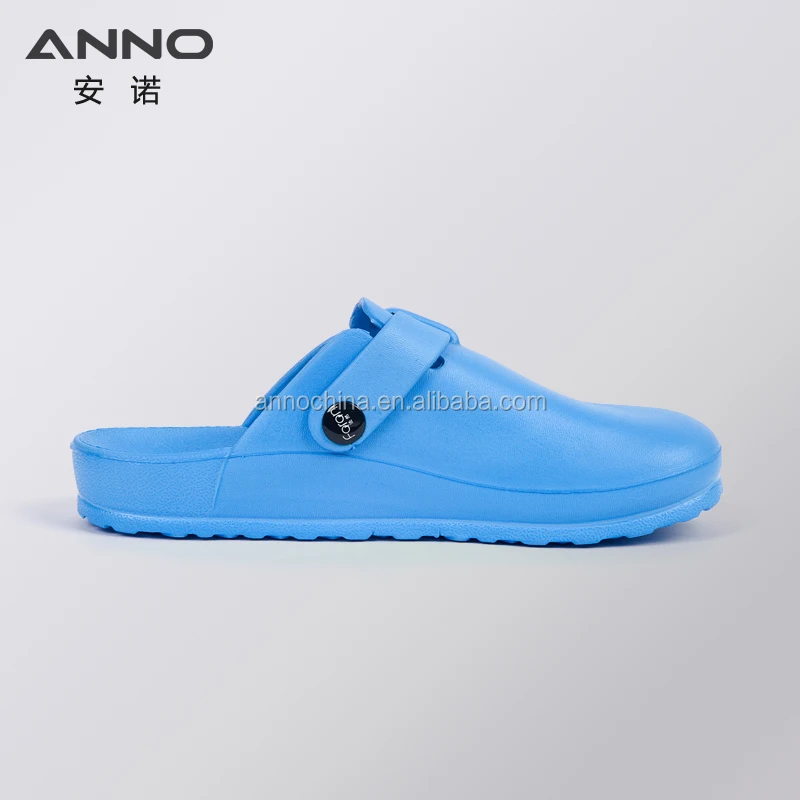 ANNO EVA blue lightweight anti slip cleanroom slipper hospital doctor clinic clogs nurse shoes