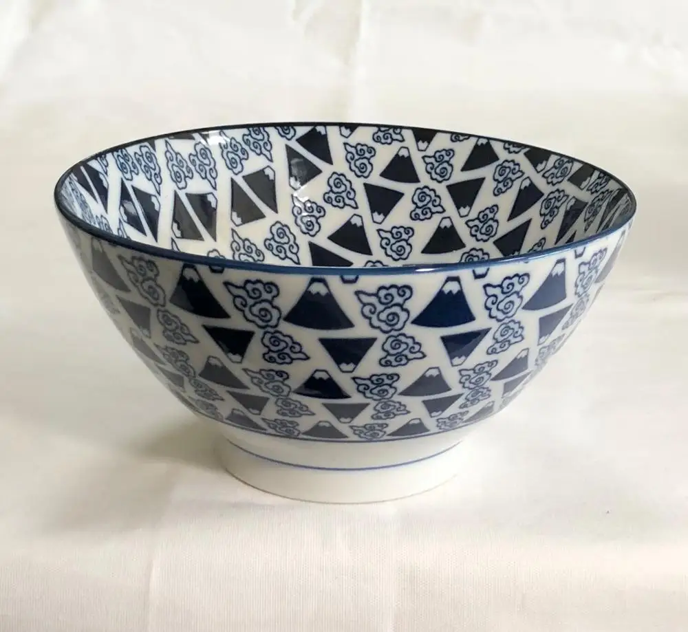 Various shapes japan ceramic ricesoup bowl with traditional pattern