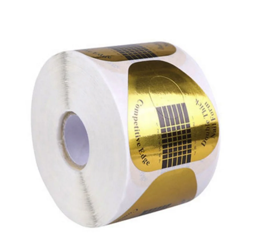 
500pcs Professional Nail Form for Acrylic Nail UV Extension Gel Polish builder form paper sticker mold 