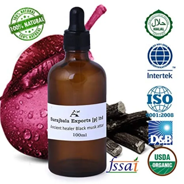 Ancient Healer Traditional Indian Black Musk Attar Perfume Oil