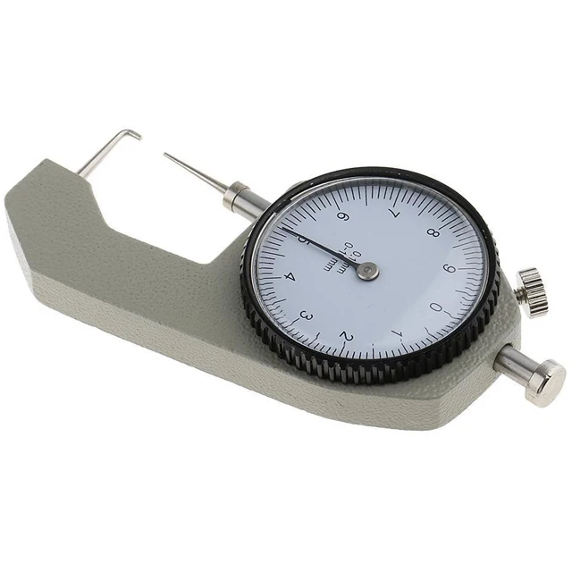 Curved Tip Piple Thickness Gauge Meter Dial Tube Clamp 0-10mm