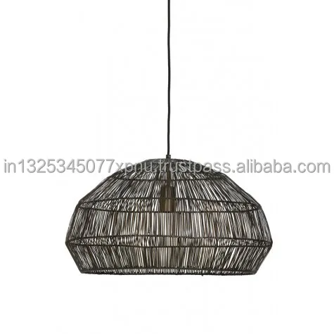Jute-Wrapped Wire Pendant Lamp Stylish Chandelier & Pendant Light  Wire Pendant lamp with jute wrapped