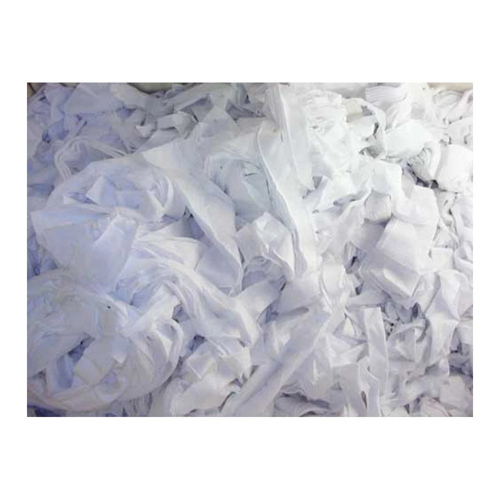 White new cloth wiping rags textile  / viscose waste rags clips Bangladesh