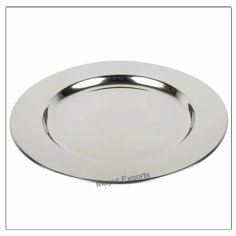 Stainless Steel Round Charger Plate Metal Wedding Under plates