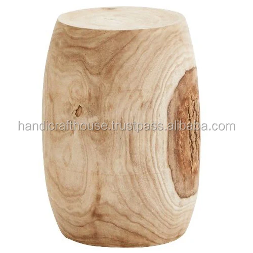 
Industrial & vintage solid Mango Wood Natural Finish Round Stool 