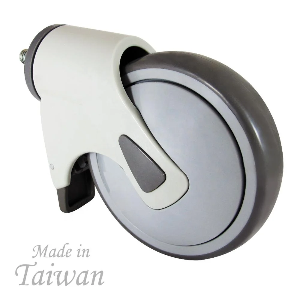 CCE Caster 125mm Rubber M12 Thread Medical Bed Caster Wheels