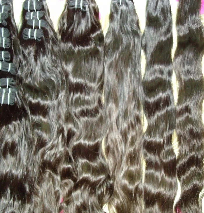 
100% unprocessed Indian virgin hair machine weft, virgin indian hair, buy virgin indian natural wave hair Remy Temple Hair 