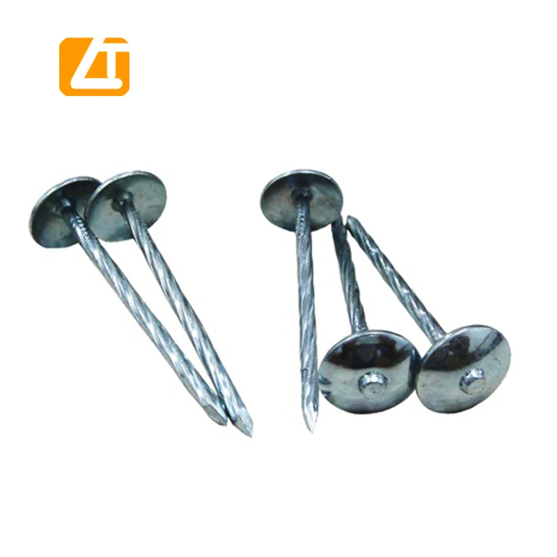 Оцинкованные кровельные гвозди с круглой головкой и скрученным/простым хвостовиком
