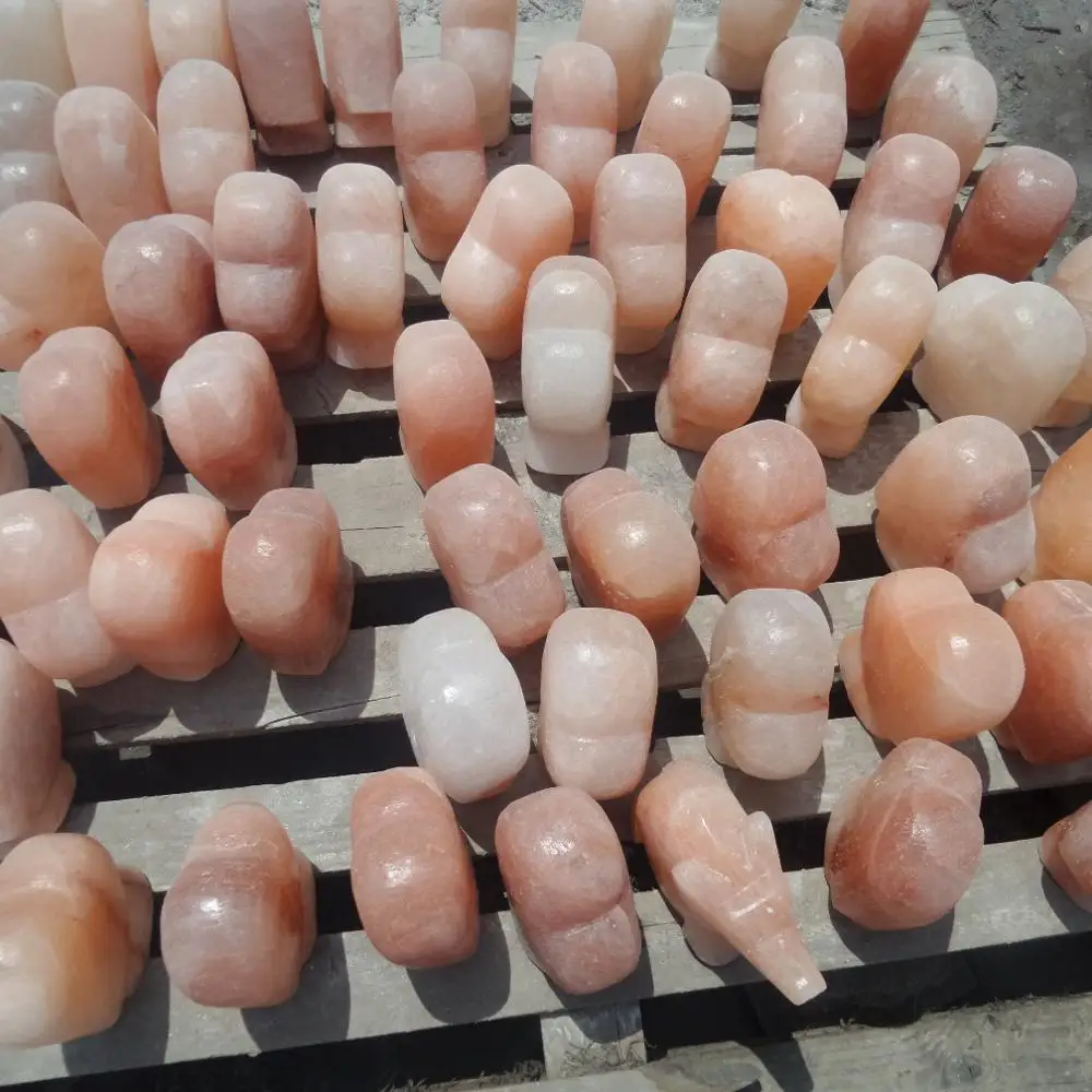 Illuminate with Whimsy Himalayan Rabbit Salt Lamp with Bulb and Power Cord - Pink Animal Shape by Sian Enterprises