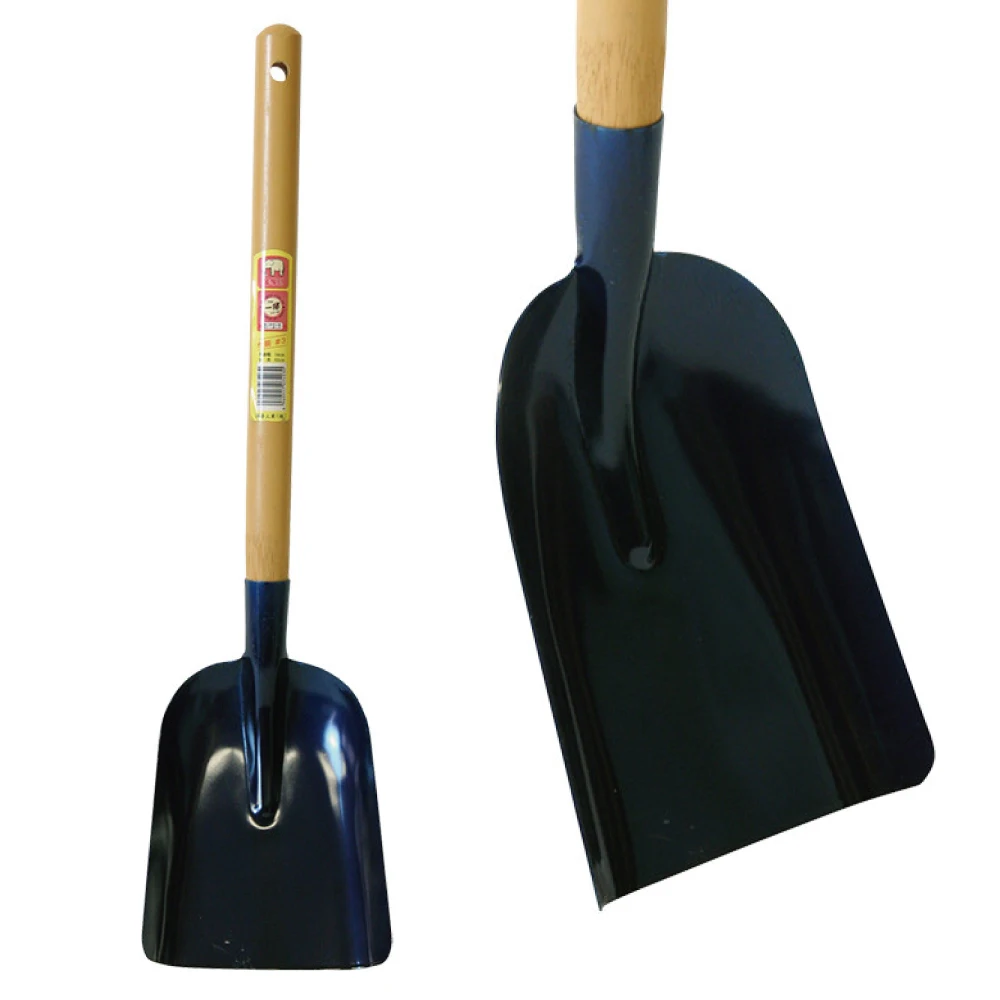 The Golden Elephant farming pine soil hand shovel construction with handle made in Japan