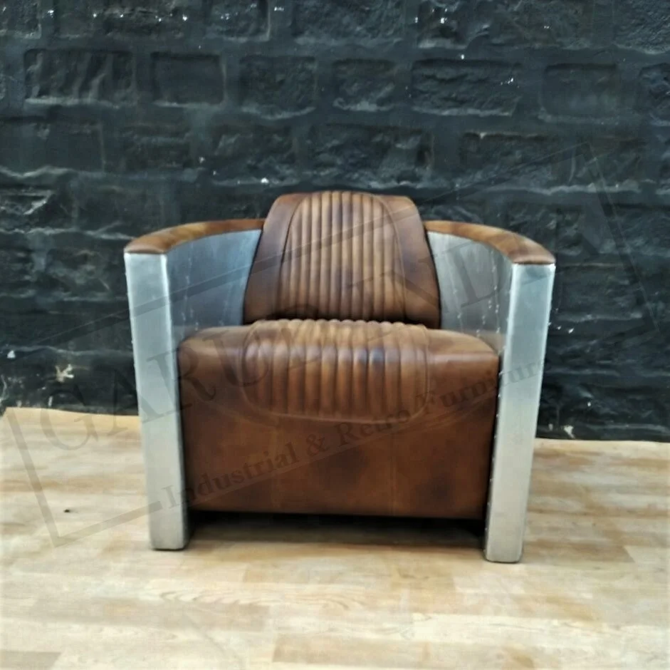 Aviator Leather Sofa, Aviator living room sofa chair