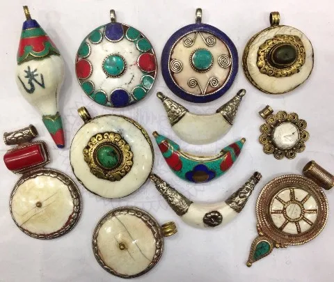 Bone, shell & Metal Jewelry Beads