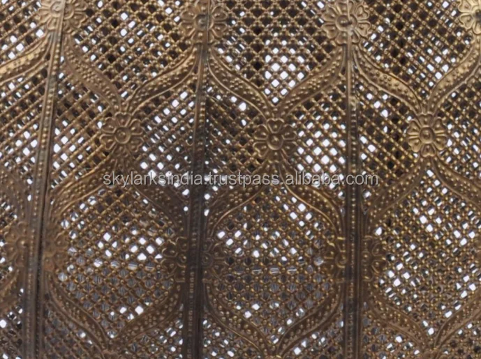 Burnished Gold Teardrop Metal Lantern